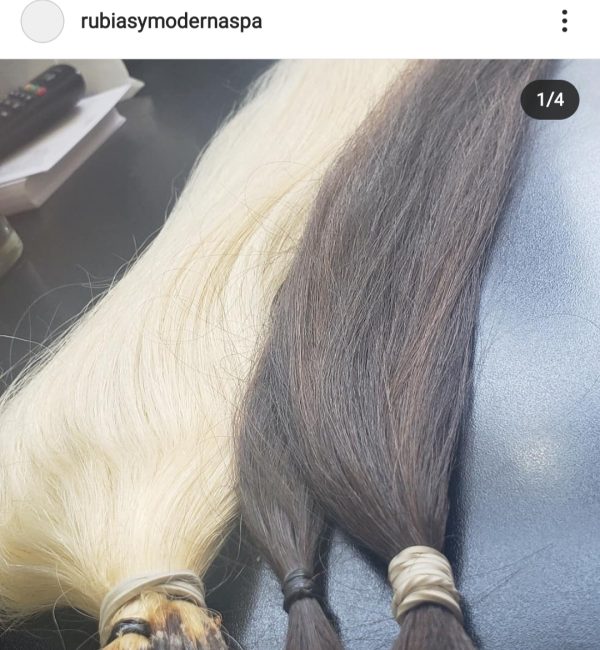 Extensiones por Mechitas Amarradas con hilo (nudo Brasilero) de Pelo Humano Instalado - Imagen 3