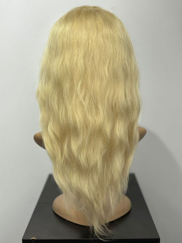 Peluca Natural Lace front Platinada, Pelo Natural sin procesos - Imagen 2