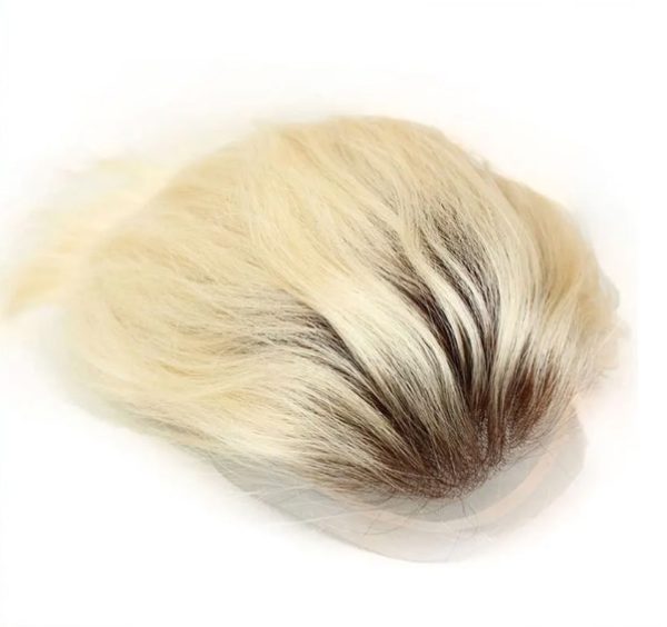Prótesis Capilar de Pelo 100% Natural Platinada Indetectable Color 4-613 - Imagen 4