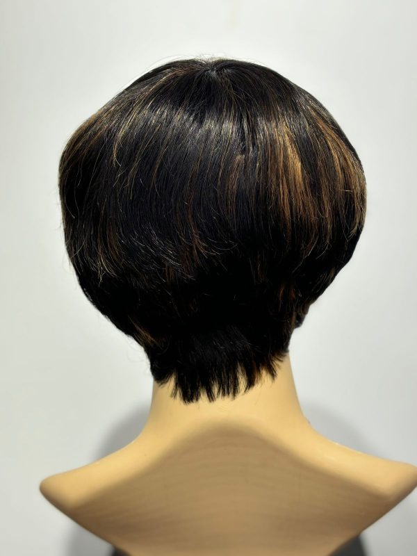 Peluca Natural Corta negra con visos - Imagen 2
