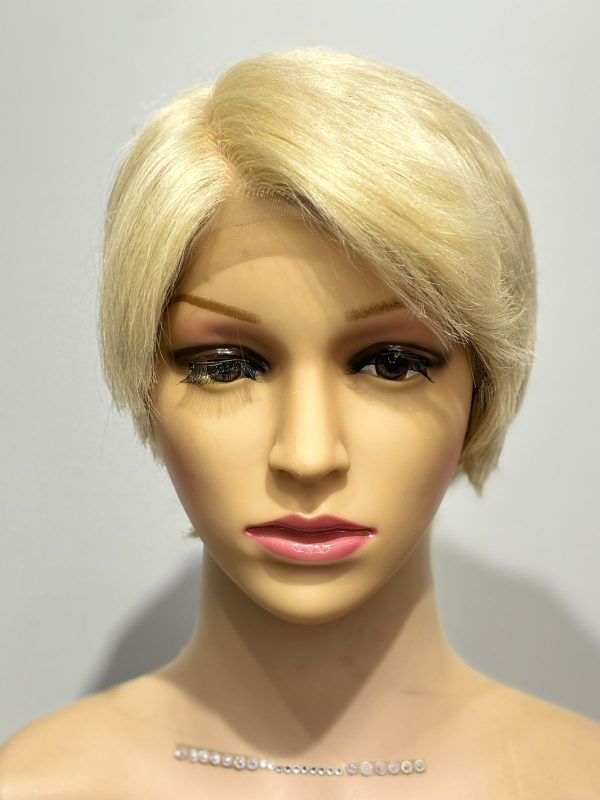 Peluca Natural Corta Lace Front Modelo Pixie muy Natural
