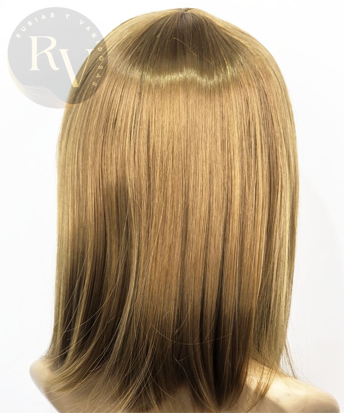 PELUCA MELENA SINTÉTICA COLOR MIEL - Imagen 2