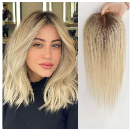 Topper de pelo 100 % natural implatado pelo a pelo